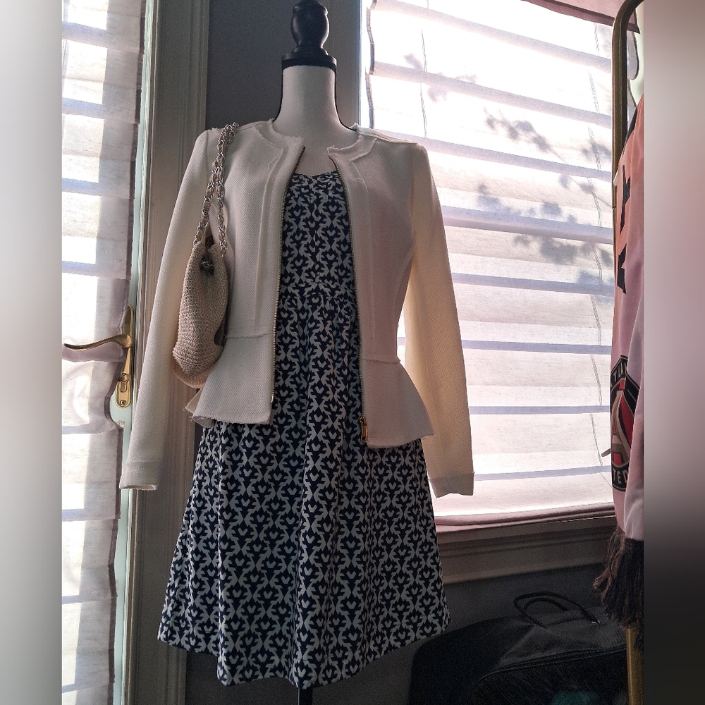 NWT J CREW DRESS Size 4 H&M Jacket Size 8 Kim Rogers Bag 3 Piece BUNDLE